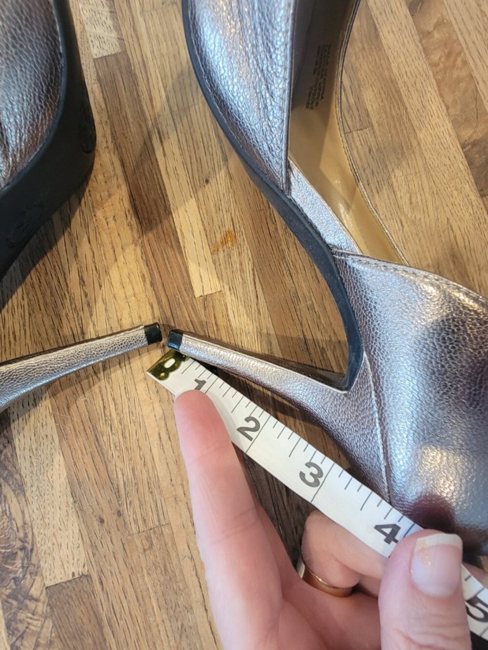 Michael Kors Metallic Leather High Heel Pointed Toe Pumps - Picture 8 of 15